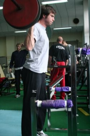 Christian Bernier beim Training in Japan