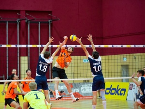 VCA Amstetten NÖ gg. Sokol V, DenizBank AG Volley League Men 2019/20 - Bild zeigt: SLOMP Drago (Credit: Markus Schiller)
